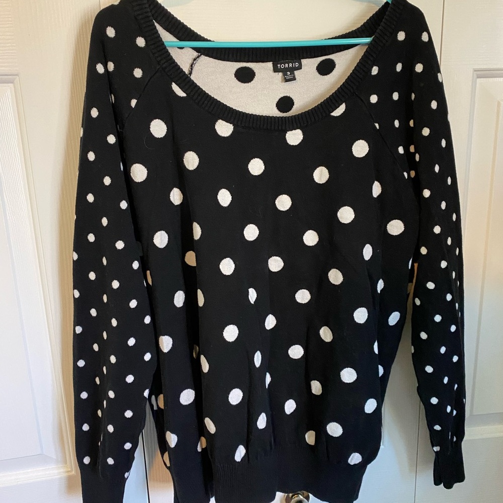 Torrid polka dot sweater 3x